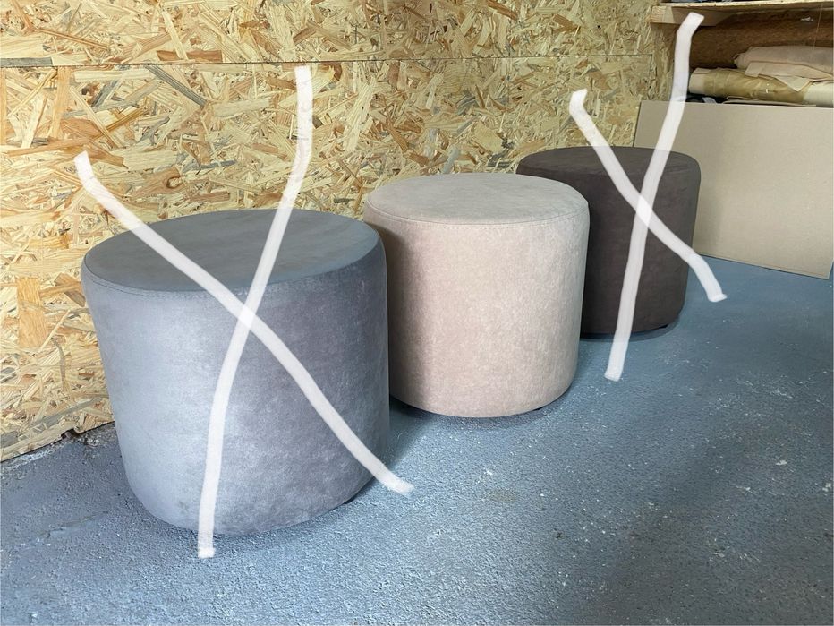 Круглі пуфи діаметром 40см.