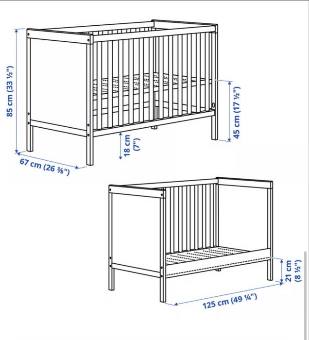 Berço IKEA SUNDVIK 60x120 cm + Proteção Lateral Oferta