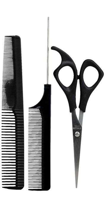 Grzebień + Nożyczki Do Strzyżenia Włosów Grzebyk Nożyce Zestaw