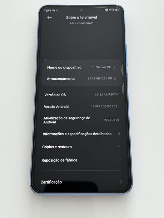 Xiaomi 13T 256GB + 8GB RAM (apenas venda)