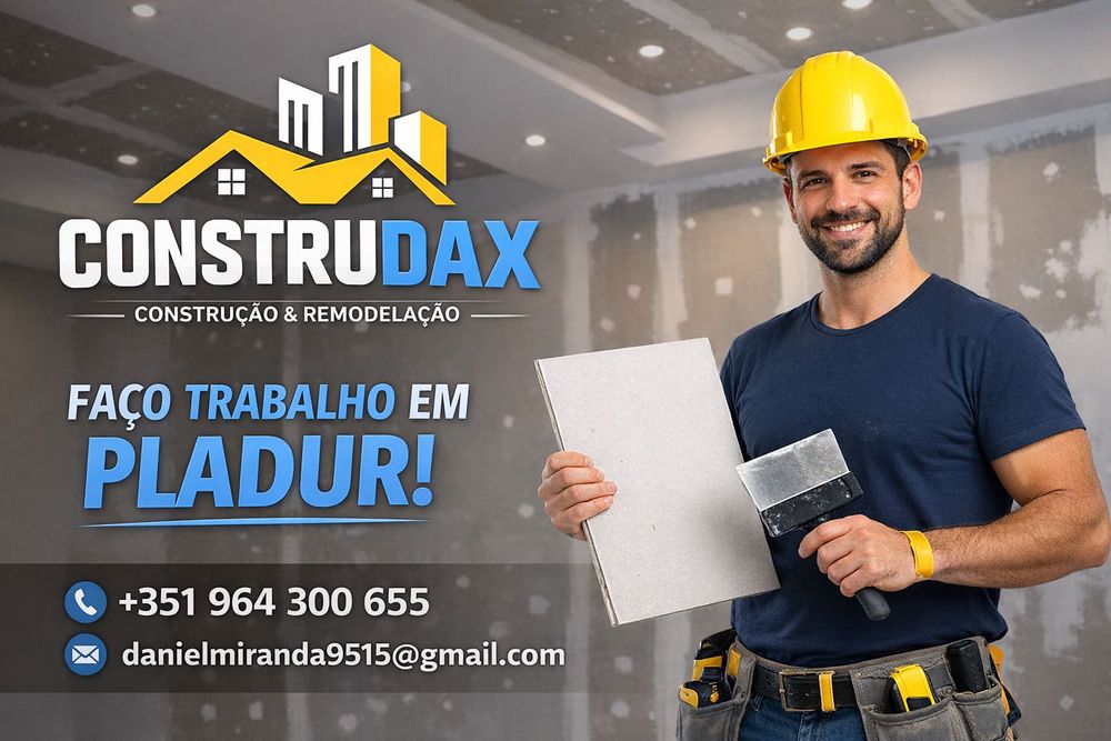 Fazemos trabalho em pladur entre em contato