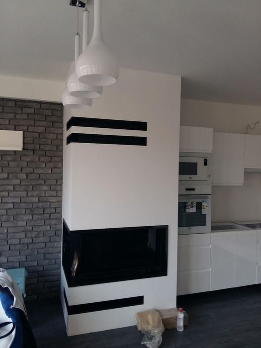 Kominek narożny nowoczesny lub kominek prosty Poznan i okolice