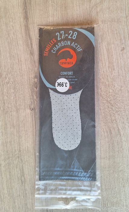 Wkładki do butów aktywny węgiel 27-28 17,5 cm