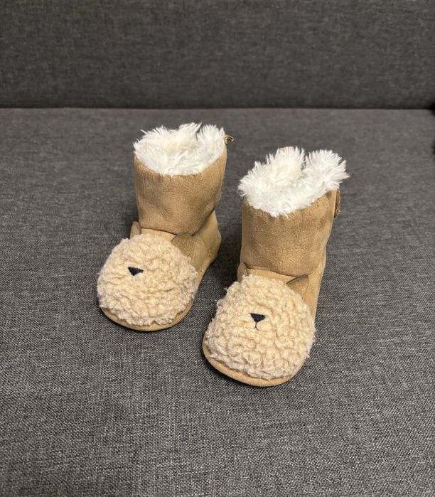 Теплі дитячі пінетки чобітки f&f тапочки на 6-12міс р.19 уст.11,5-12см