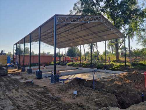 Nowa KONSTRUKCJA WIATA OCYNKOWANA 8x6.5m Garaż Magazyn Hala Rolna