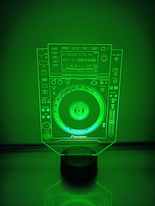 Pioneer CDJ 2000 Lampka LED RGB na pilota prezent + Twoje logo i ksywa