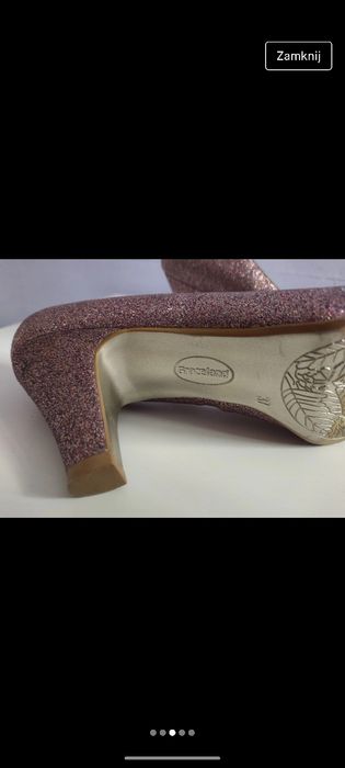 Buty brokatowe 37 graceland