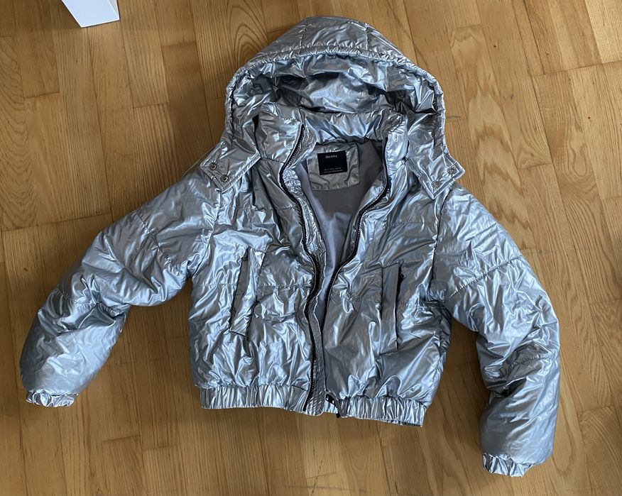 Kurtka srebrna Bershka rozmiar 36 S