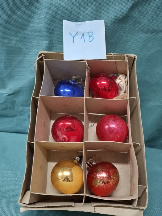 Bombki Bożonarodzeniowe 6szt prl