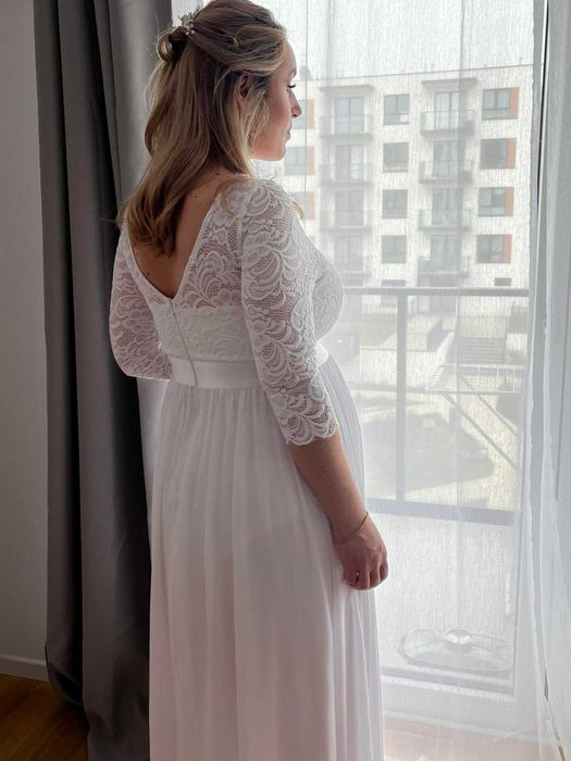 Suknia ślubna,idealna dla kobiet w ciąży