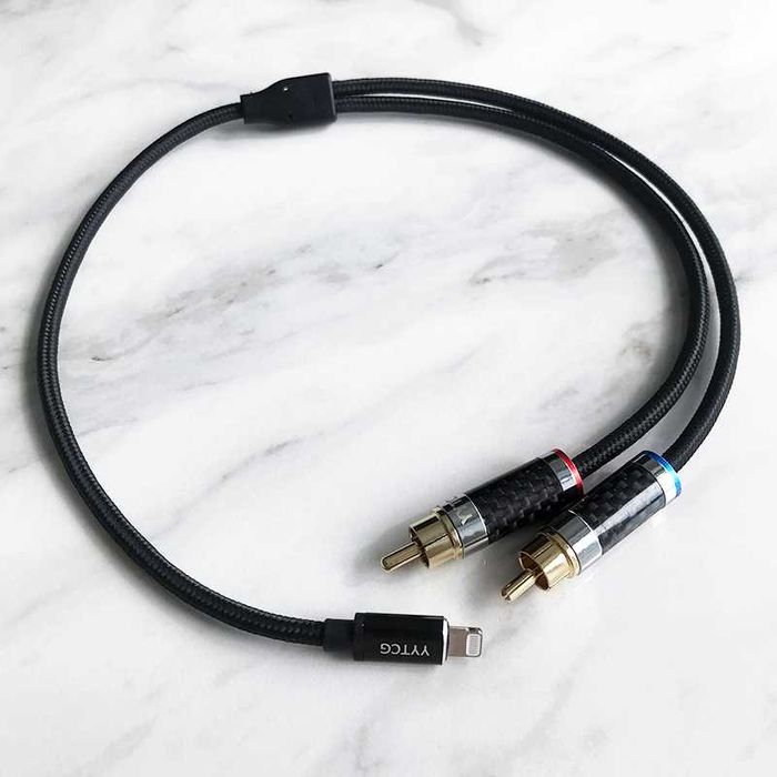 Міжблочний кабель Lightning to RCA та USB B OTG OFC Silver platted для Apple iPhone або iPad