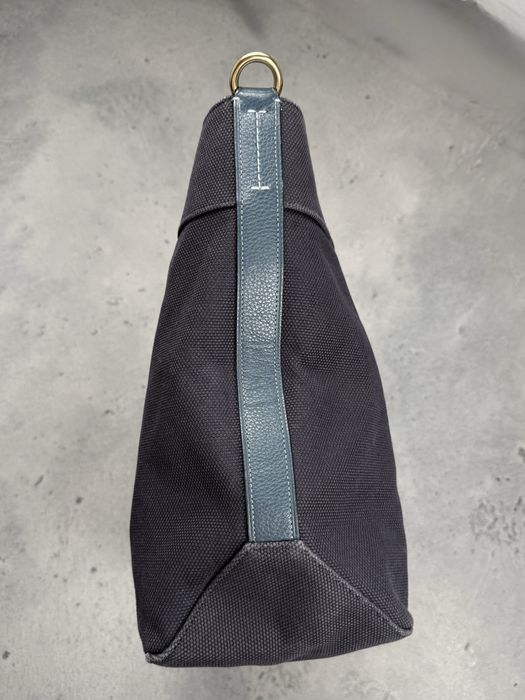 Torebka Coach New York Navi Canvas Tote Bag with Blue Strap