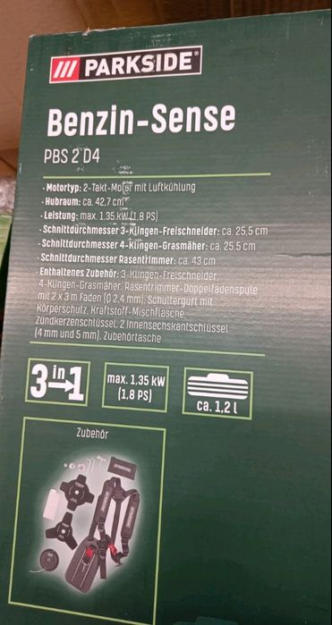 НОВ оригінал бензокоса GERMAN Parkside PBS 2/тример бензиновий/косилка