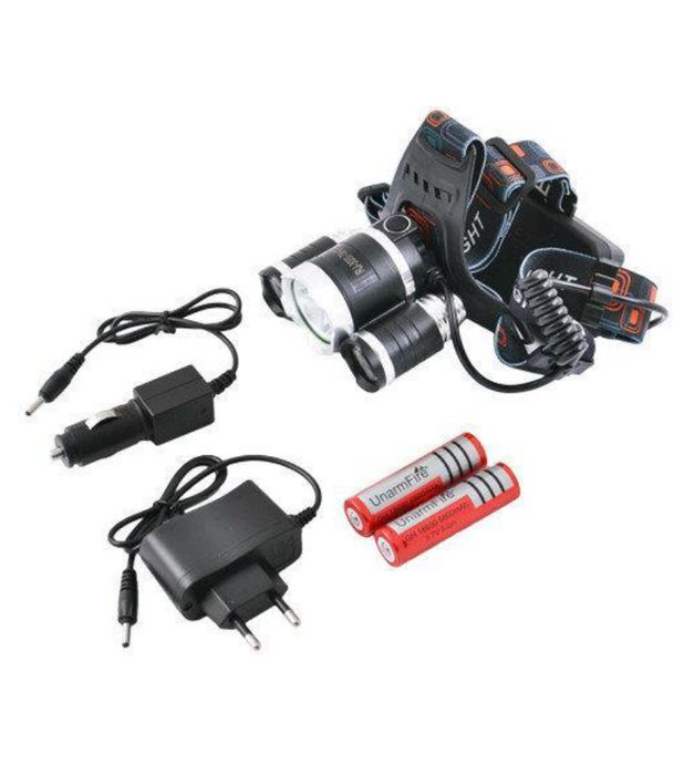 Налобный фонарь Налобний ліхтар Bailong Rj-3000 T6 на 3 LED лампи