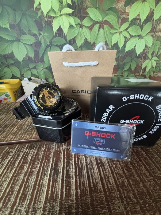 Zegarek g-shock casio czarno zloty