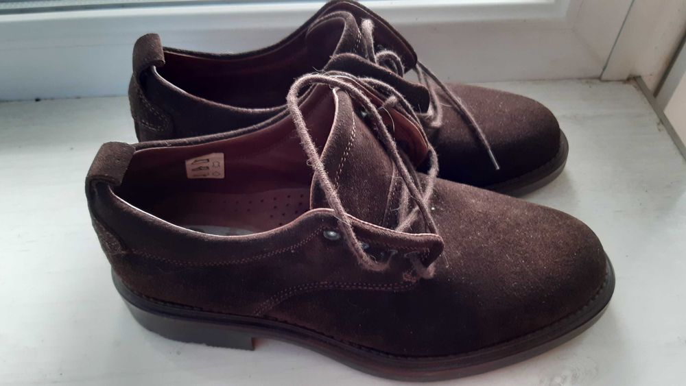 Туфли мужские фирменные итальянские из замши, 40 размер