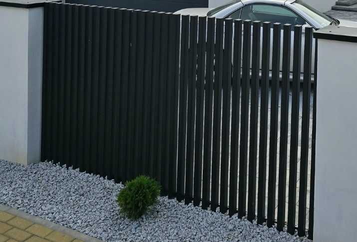 Ogrodzenie grzebieniowe nowoczesne ogrodzenie palisada pionowa