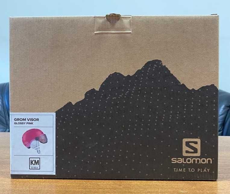 Kask narciarski dziecięcy Grom Visor Salomon Pink 53-56 cm
