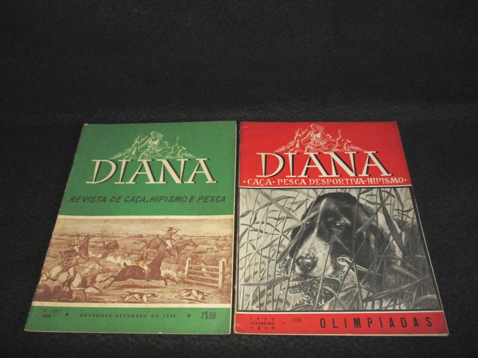 Diana Revista de Caça Hipismo e Pesca Anos 40 a 60 Raro Invulgar