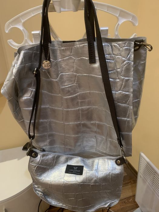 Нова  оригінальна шкіряна сумка два в одному Laura Di Maggio