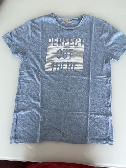 T-shirt azul rapaz 13/14 anos Zara