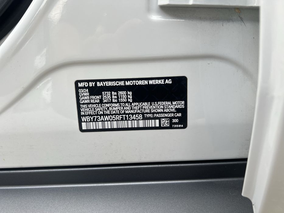 BMW i4 2024 VIN WBY73AW05RFT13458 фото оголошення 22 з 22