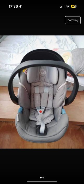 Fotelik nosidełko Cybex Aton5 + baza + adaptery wózka