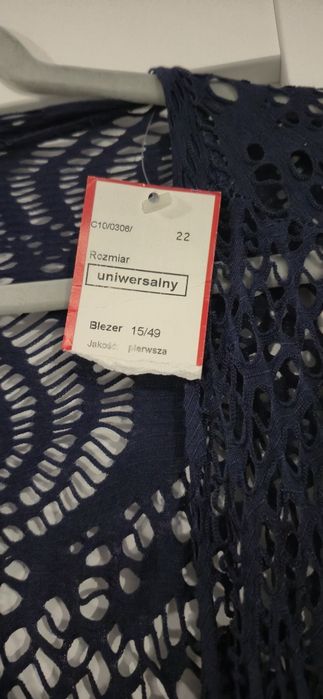 Granatowy blezer,  nowy z metką,  moda włoska