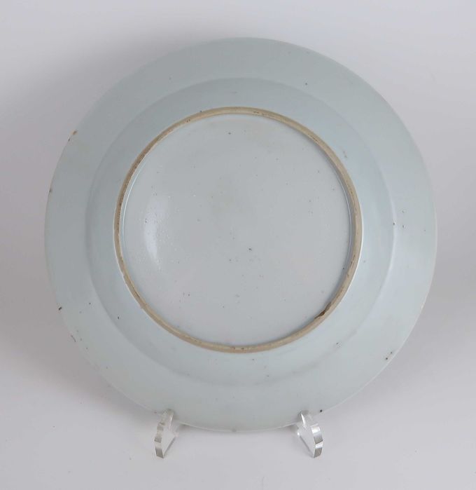 Par de pratos porcelana azul e branca da China Séc. XVIII