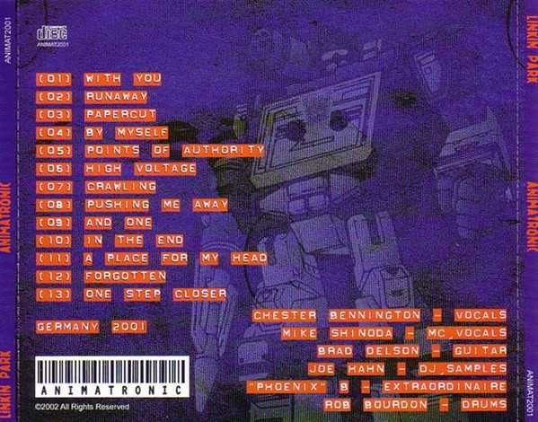 LINKIN PARK Animatronic Germany 2001 CD Album Raridade Bootleg Nu Metal Rock