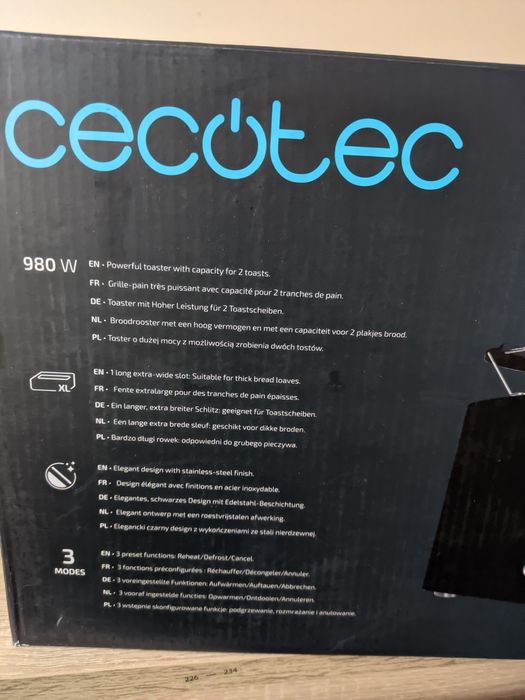 Toster Cecotec nowy czarny