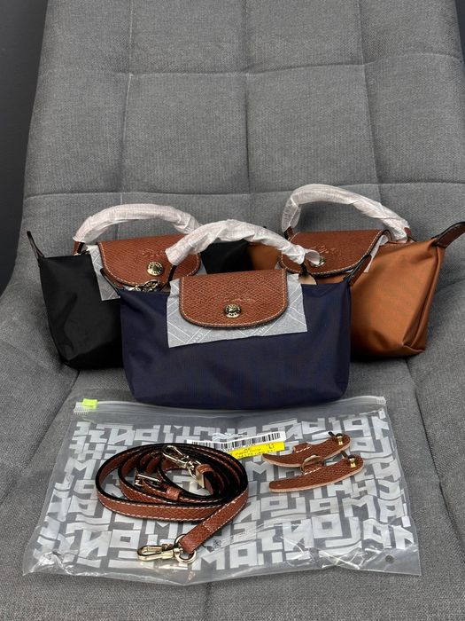 Сумка Longchamp Le Pliage Mini з ремінцем лонгшамп