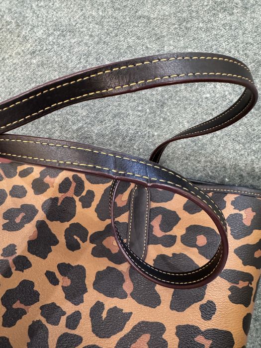 Coach City Tote Bag With Leopard