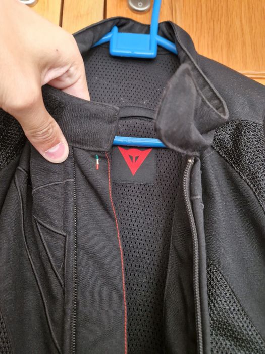 Casaco Dainese de verão Hyper Flux D-Dry Black - tamanho 48