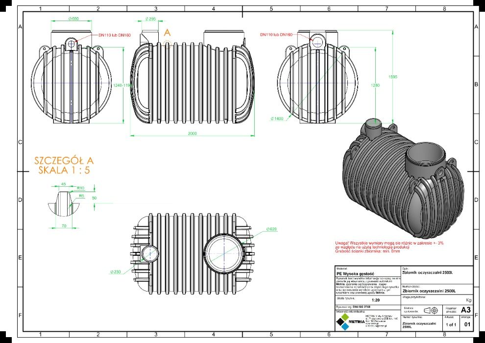 Zbiornik 4000L na Deszczówkę 100 lat GWARNCJI ! Moja Woda