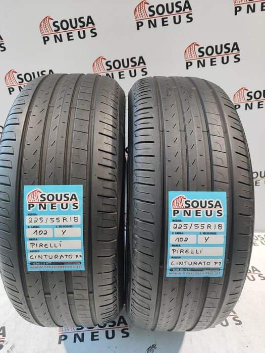 2 pneus semi novos 225-55R18 pirelli - Oferta dos Portes