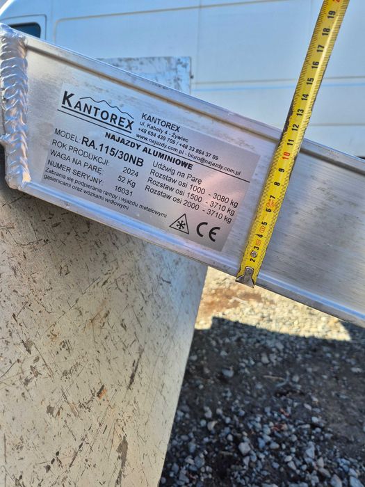 Najazdy aluminiowe specjalistyczne 3,0m do 3700kg, darmowa dostawa