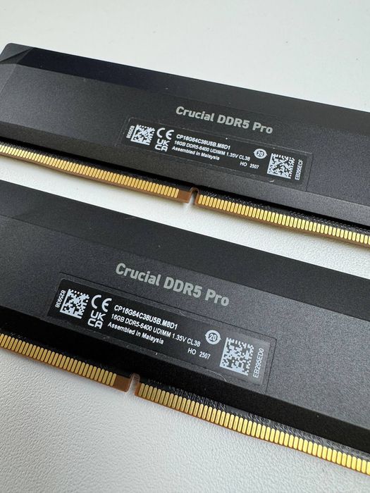 Оперативна пам'ять Crucial Pro DDR5 DIMM Kit 32GB (2x16GB) 6400MHz
