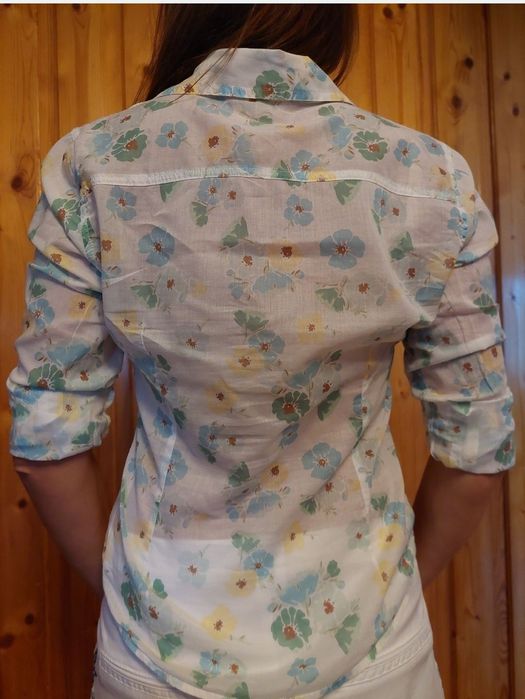 Bawełniana koszula w kwiaty