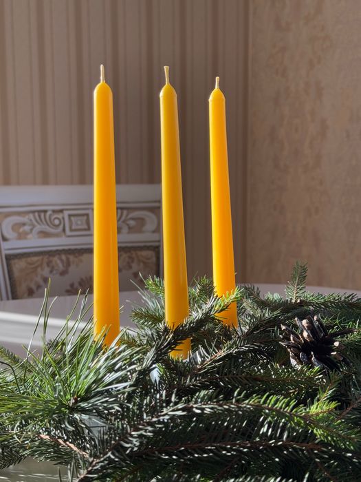 Свічка з 100% бджолиного воску Воскова свічка Натуральна свічка