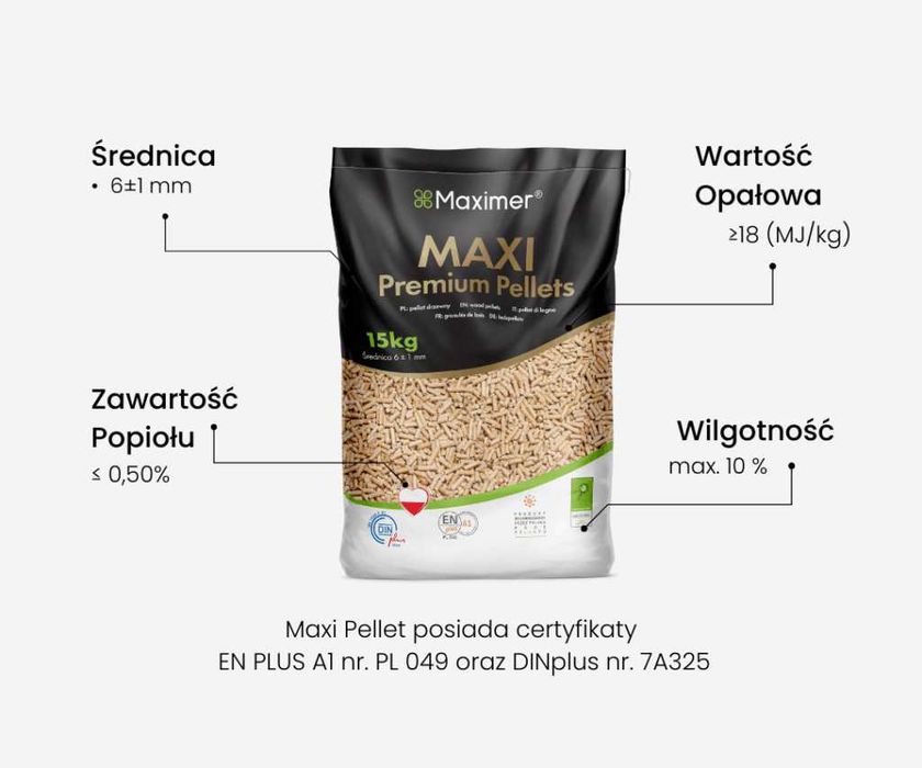 Pellet drzewny Maxi Paleta 975kg