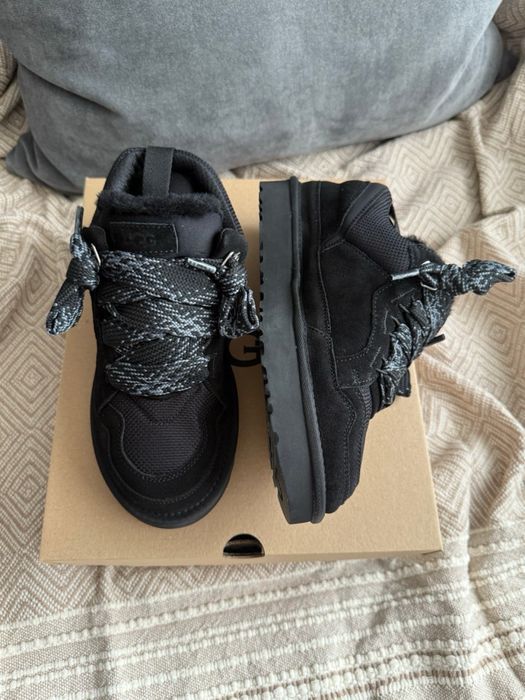 UGG Lowmel Black трендові уггі угги угг ловмел чорні на овчині теплі зимові