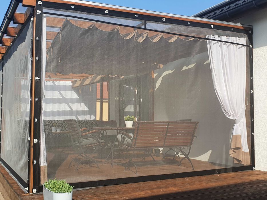 Moskitiera na taras. Moskitiera na balkon. Na altanę. Na wymiar.