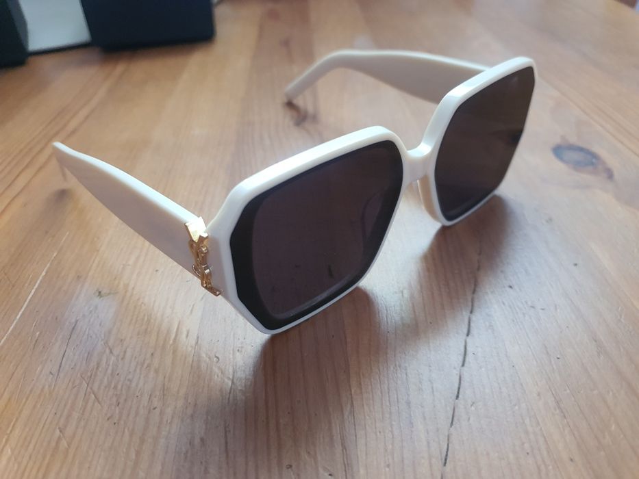 Okulary przeciwsłoneczne Saint Laurent białe