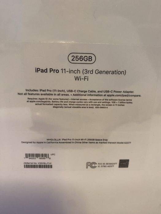 iPad Pro 11 inch ( 3rd gen) 256 GB pamieć nowy w foli