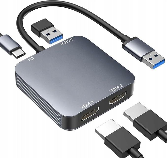 Adapter USB 3.0 do Dual HDMI 4in1 HUB