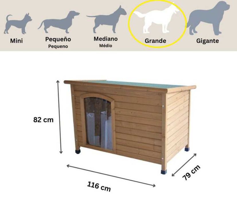 Casinha para Cães (Nova) - Tam L