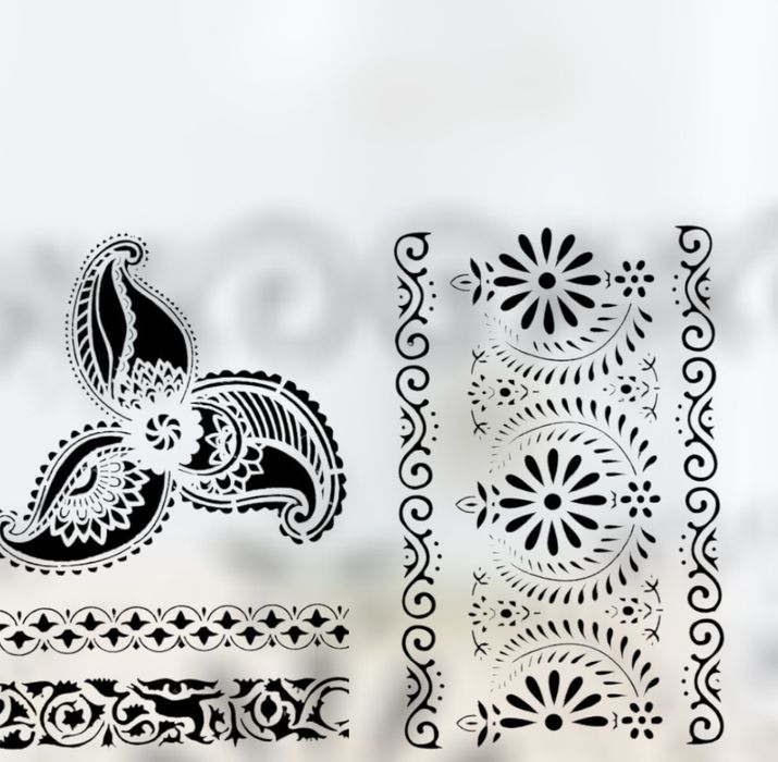 2 szt - Szablony malarskie, DIY, crapbookingu, tynk ozdobny - Nr C25