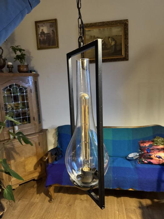 Lampa loft typu lampion wisząca