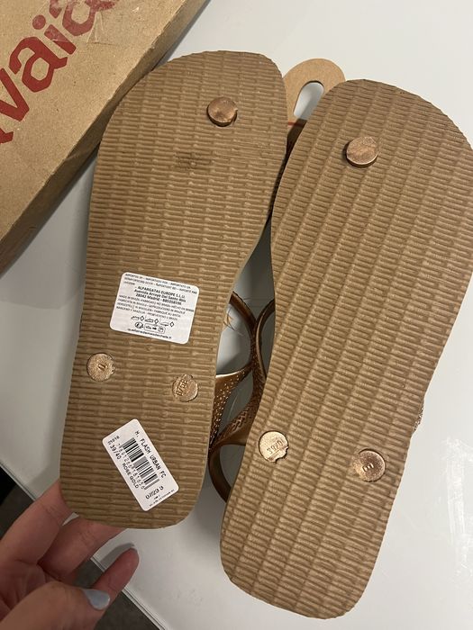 Havaianas rosa gold